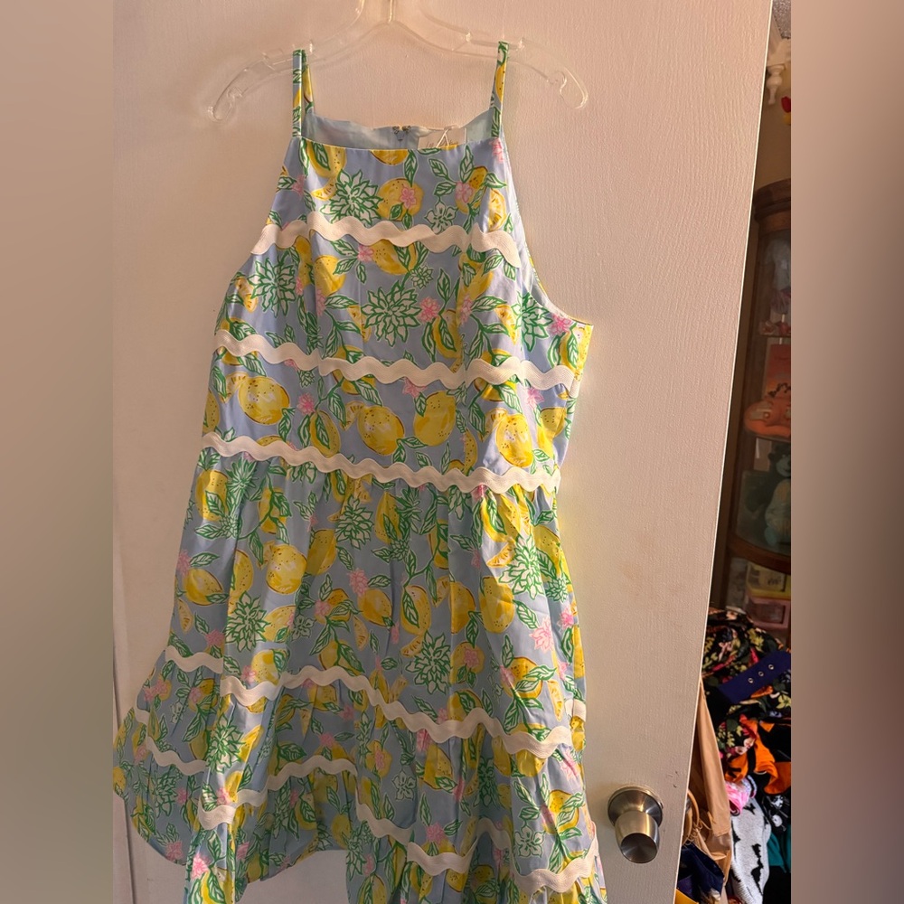 Lilly Pulitzer Angelynn Women's Size 16 Bluette Make Lemonade Dress NWT - Picture 3 of 11
